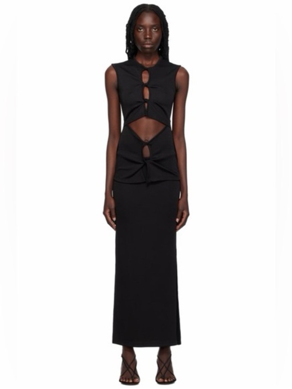 Christopher Esber Black Knot Cutout Maxi Dress
